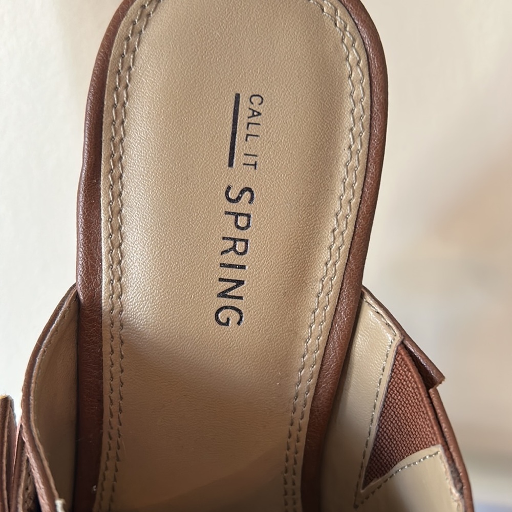 CALL IT SPRING brown studded clogs size 6.5 - Picture 11 of 12